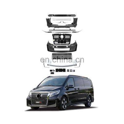 GBT drop shipping car body kits for mercedes v class tuning facelift for mercedes v class body kit