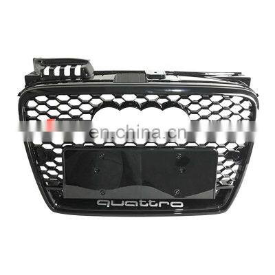 Front grill for Audi A4 A4L material black RS4 radiator center honeycomb S4 grill quattro style 2005 2006 2007