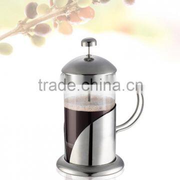 French Press four volumes,polished french press coffee maker, enconomic glass coffee pot