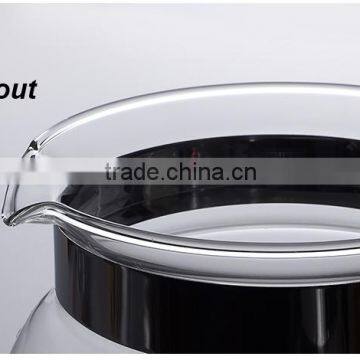 Glass Carafe Manufacturer, Fire Resistant Water Pot, 1.8 Liter Large Coffee & Tea Pot photo-3