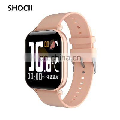 2021 Oem Manufacturing Ip67 Waterproof Sport Ios Android Gtr-h Smart Watch Real -time Temperature Smart Watch