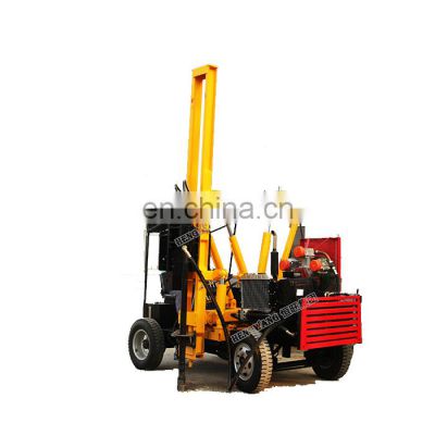 HWH260ZQ Four wheeler Highway Guardrail Pile Driver Loader Highway Guardrail Piling Machine