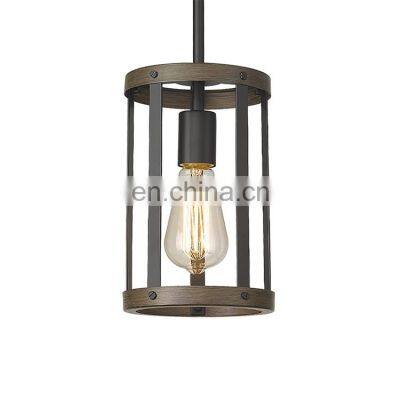 Wood and matte black metal surface suitable for kitchen island bar coffee shop modern farmhouse chandelier