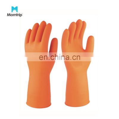 PPE Nitrile Chemical Resistant Heavy Duty Cotton Lining Oil & Gas Industry Non-slip XL Work Rubber Gloves