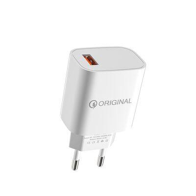 2022 Factory direct sales single-port qc3.0 18w 5v 2a 5V2A usb fast wall charger adapter for Mobile phone