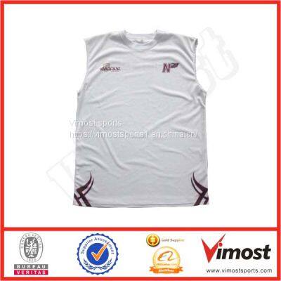 White Customized Sublimation Running Singlet Design for You