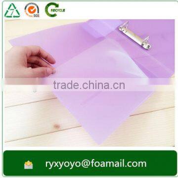 Factory Clear Transparent Hard Plastic 40D 2 Ring Clip Clear File Folder photo-5