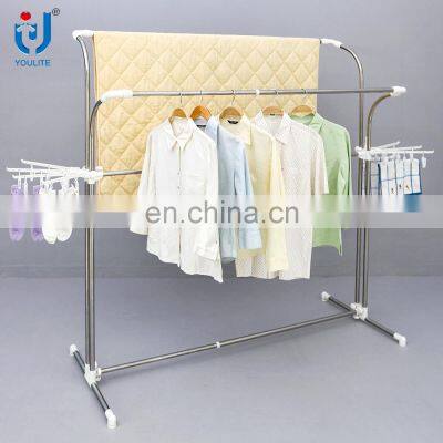 Heavy duty outdoor telescopic hanging clothes rack