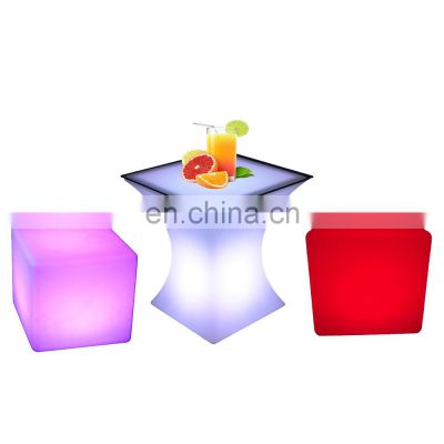 led bar furniture cocktail table cube chair bar led hookah lounge furniture seating