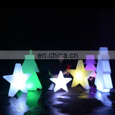 factories Christmas spheres /Christmas tree artificial holiday decoration PE plastic led tree star snow lighting led decor light