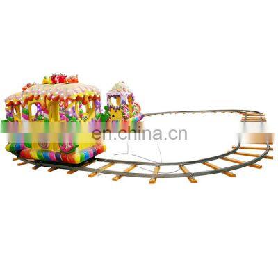 Themed sightseeing train Electric Mini Indoor Train With Track to Ride For Sale