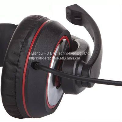 Stereo Gaming Headset Double Ears Black Office Noise Cancelling Wired Headphones HD814 photo-4