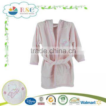 2016 Factory wholesale polyester bathrobe children