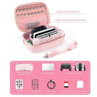 Switch Carrying Case Large Travel Case for Switch/OLED With 16 Game-Card Slots photo-3