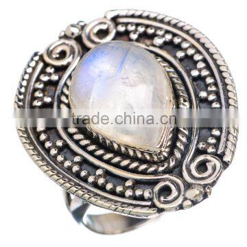 RAINBOW MOON STONE 925 STERLING SILVER RING ,925 STERLING SILVER JEWELRY WHOLE SALE,JEWELRY EXPORTER