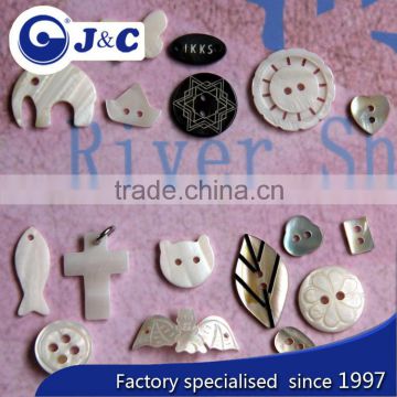 cheap colourfull bespoke shape of river shell buttons