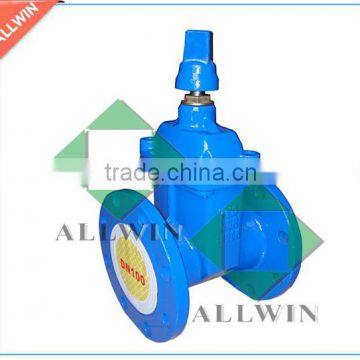 ductile iron non-rising stem flange end gate valve DN100mm