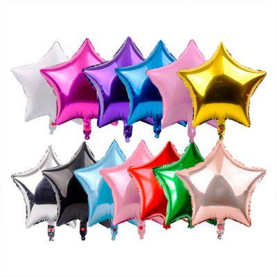 18inch Solid Color Helium Mylar Happy Fathers Day Foil Balloon Oem Ballon Factory Foil Star Balloons for Party Decoration