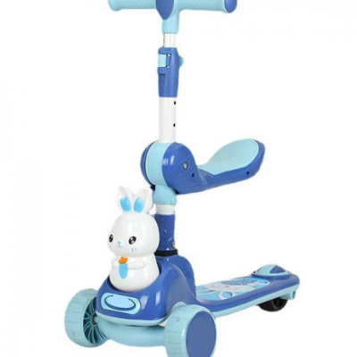 One Click Folding Scooter for Boys and Girls Aged 2-8 Years Old. Three in One Scooter With Thickened Pedals for Children（Wechat:13510231336） photo-2