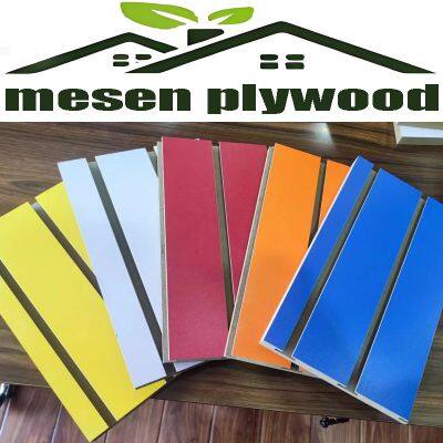 Cabinet Wood Faced UV Raw Laminated Veneer Slot Slotted Waterproof Moisture Resistant Glossy Fancy Fiberboard Plain Melamine MDF