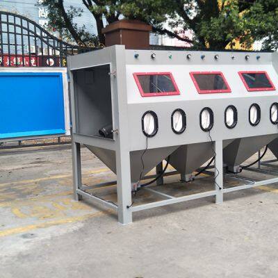 Big Sand Blasting Cabinet Manual Double Station Pressure Sandblasting Machine photo-5