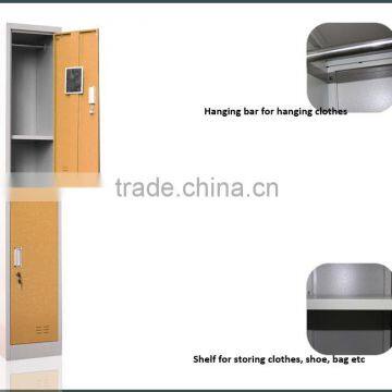 2016 New Design Metal Storage Clothes Cabinets Single Locker With 2 Compartment photo-3