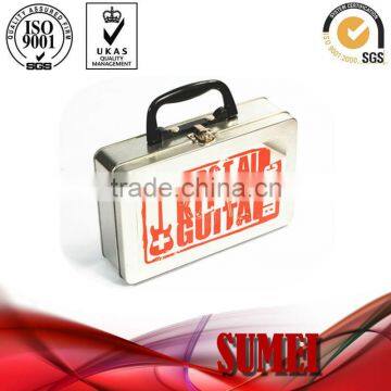 Square metal lunch tin box