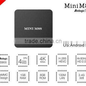 Smallest Size Mini Box Android 5.1 Amlogic S905 Mini M8S Android TV Box Smaller Than M8S photo-5