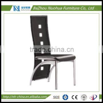 China fair price furniture high back industrial PVC leather dining room chair