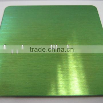 china no.4 brushed green color ss panel