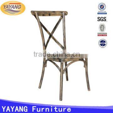 Popular cheap price dining x back metal side stackable cross back chair