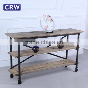 AF-901 Metal Frame Reclaimed wood furniture Pine Console Table                        
                                                Quality Choice