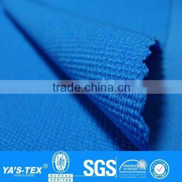 Blue Polyester Spandex Fabric hydroscopic and fast dry For Mountaineering Sportswear