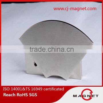 45 angle segment rare earth magnet with high HCJ