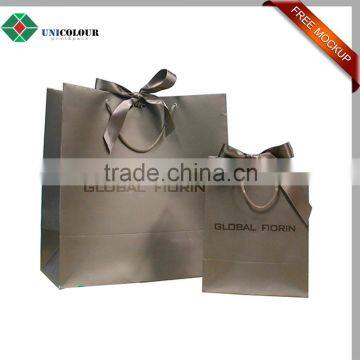 Custom luxury logo paper bag with different handle types
