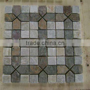 multi color stone mosaic tile