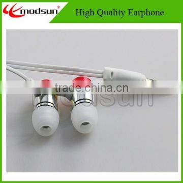 Colorful metal head stereo earphone with mic