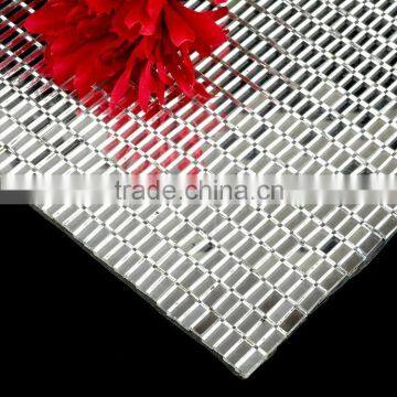 Wholesale Bling Bling 24X40cm Iron-on Glass Rhinestone Mesh, Hot-fix Strass Stone Mesh Trimming