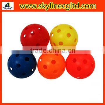 plastic colorful pickleball/hollow baseball/wiffle ball