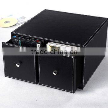 PU cd storage box manufacturer,Customized PU leather cd box wholesale, cd dvd storage box