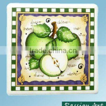 Logo Heat transfer printing Square Ceramic Fridge Magnet