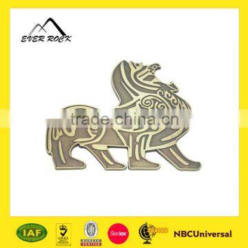 Custom anti-brass color engrave metal label like peg-top practical metal label manufacturer