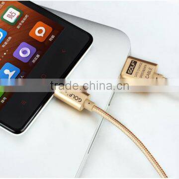 Wholesale Golf 2.1A Quick Charger Nylon USB Cable For Samsung S5 S6 1.5M Micro Braided Wire USB Data Cable For Android TB-0373 photo-6
