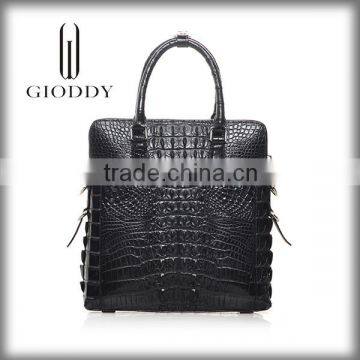 2016 Black Double Handles Lady Genuine Leather Handbag Lady Hand Bag                        
                                                Quality Choice