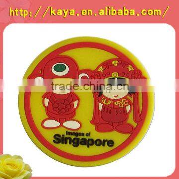 Fashionable customized wholesale plastic 3d embossed cup mat