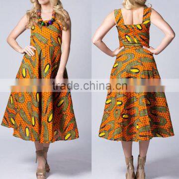 kitenge designs midi length wax printed dashiki african dresses for women