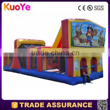 high quality 0.55mm PVC tarpaulin pirate theme inflatable obstacle course for kids,inflatable bouncer