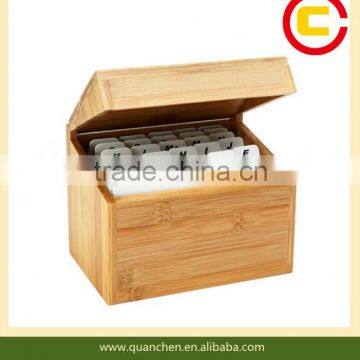 Bamboo card box with lid