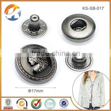 Luxury Embossed Logo Custom Metal Fashion Buttons