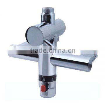 High Quality & Luxury Brass Thermostat Tap, Chrome Finish and Wall Mounted, Upward Screw Spout